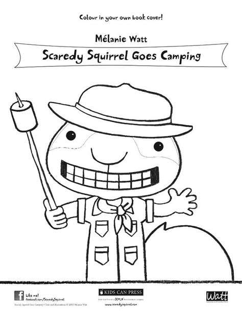 Scaredy Squirrels New Book Cover Colouring Page Woohoo Cant Wait