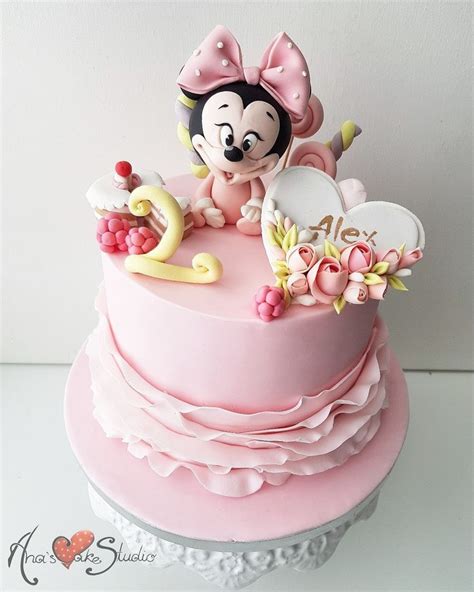 Torte 1 Geburtstag Mädchen Minnie Mouse