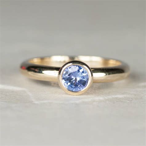 Solid Gold December Birthstone Tanzanite Solitaire Ring By Alison Moore