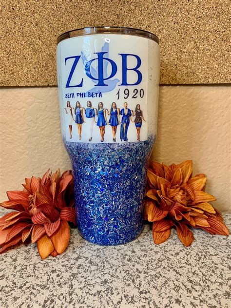 Zeta Phi Beta Sorority Custom Tumbler Afrocentric Etsy