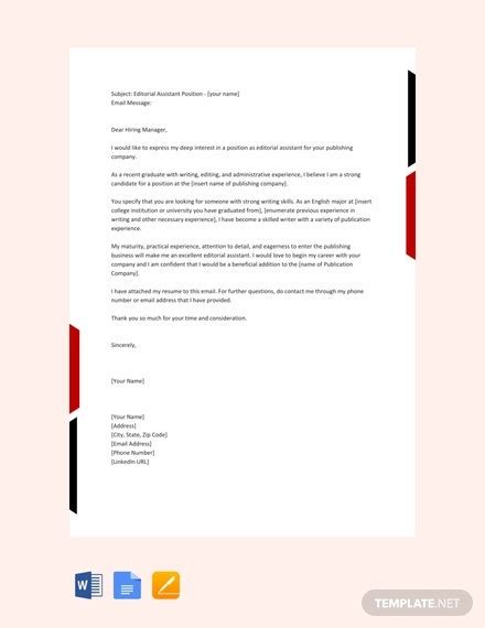 Inviting members of a church family via email does not really need to be formal. 11+ Sample Email Application Letters | Free & Premium Templates
