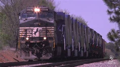 Norfolk Southern Train 098 With Eight Export Locomotives At Trinity