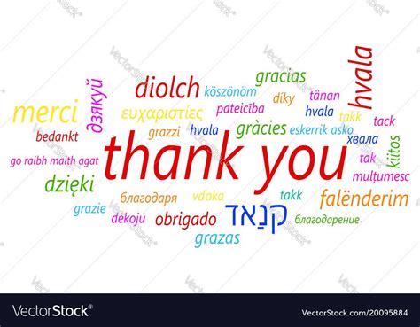 Colorful Thank You In Many Languages Vector Icon Global Thank You Text
