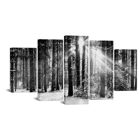 Buy Nachic Wall 5 Piece Picture Wall Art Large Black And White Forest