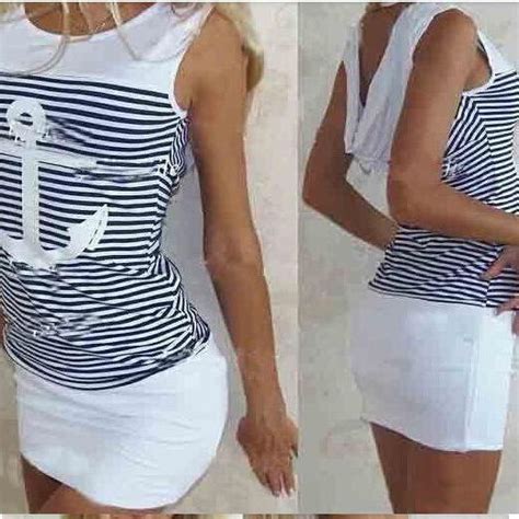 Sexy Slim Package Hip Short Sleeved Striped Dress On Luulla