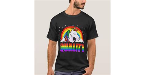 Equality Unicorn Rainbow Flag Lgbtq Gay Pride T T Shirt Zazzle
