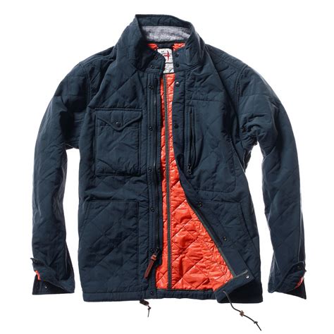 Relwen Quilted Tanker Jacket Navy Quilted Jackets Huckberry