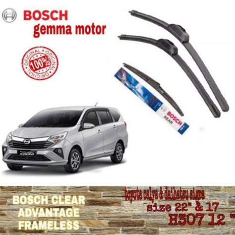 Jual PAKET WIPER DEPAN BELAKANG TOYOTA CALYA DAIHATSU SIGRA BOSCH CLEAR