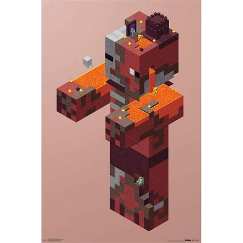 Minecraft Creeper Village Wall Poster 22375 X 34