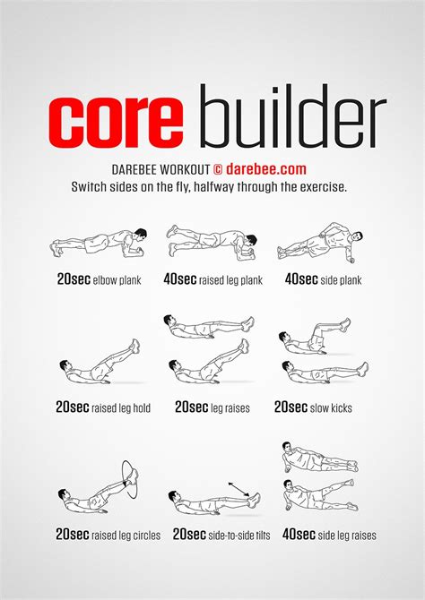 Core Builder Workout Core Workout Men Core Exercises For Beginners