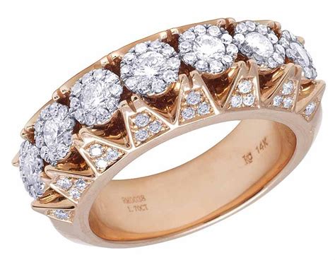 Browse our range of wedding and engagement jewellery at michael hill australia and purchase online today! 14k Rose Gold Men's Genuine Diamond Cluster Wedding Band 1 ...
