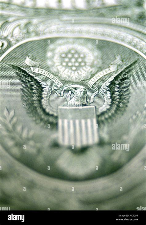 Close Up Of Bald Eagle On One Dollar Bill Stock Photo Alamy