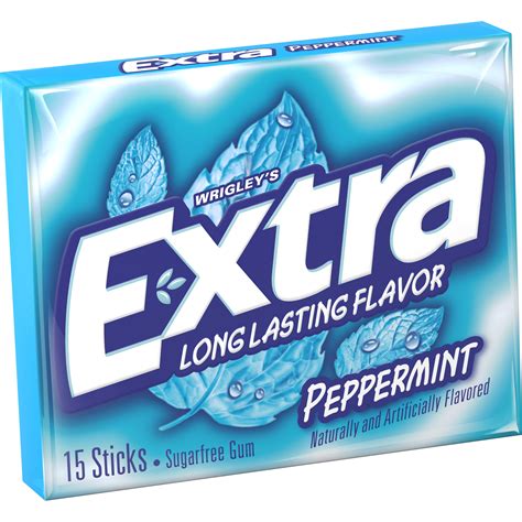 Extra, Sugar Free Peppermint Chewing Gum, Single Pk - Walmart.com