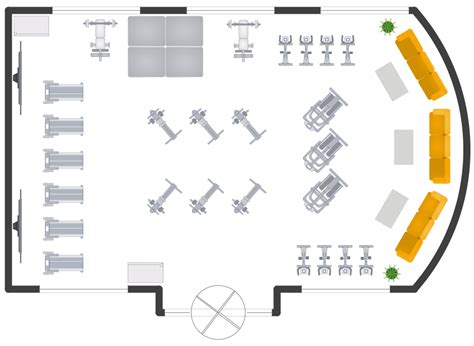 Gym And Spa Area Plans Fitness Plans How To Draw A Floor Plan For