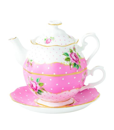 Royal Albert Pink Cheeky Pink Tea For One Set Harrods Uk