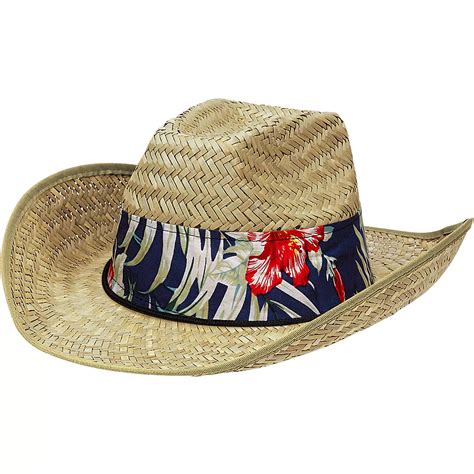 Tropical Straw Cowboy Hat Party City