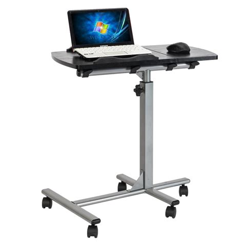 Salonmore Adjustable Laptop Desk Stand Rolling Laptop Table Cart With