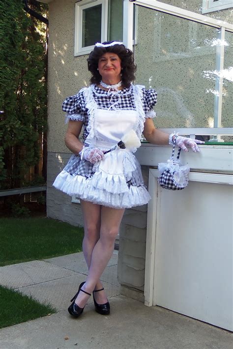 sissymaidteri — annikka gingham sissy maid uniform