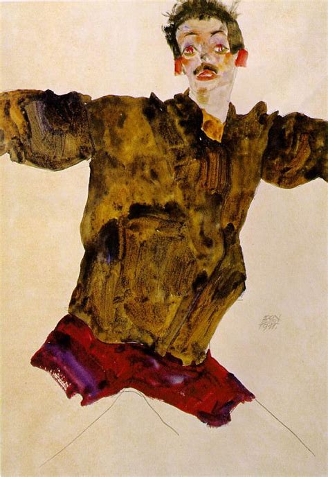Self Portrait With Outstretched Hands Egon Schiele