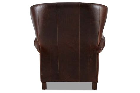 Arthur Chesterfield Tufted Wingback Leather Recliner Chair