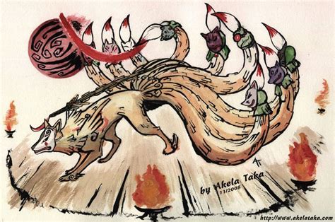 Demon Lord Ninetails By Akelataka On Deviantart Okami Okami Art