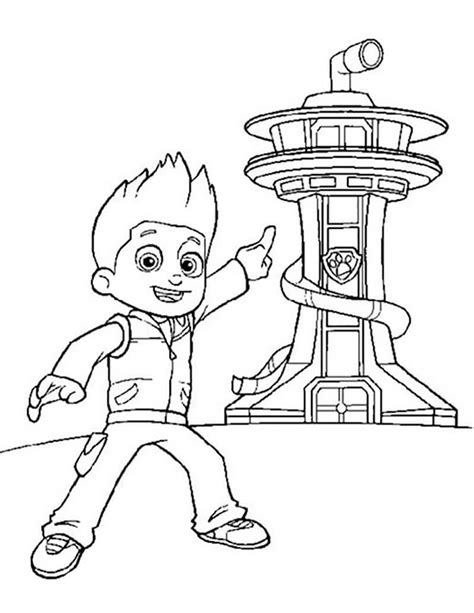 Ryder Paw Patrol Coloring Page Youngandtae Com Paw Pa