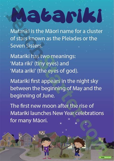 Matariki Poster Teaching Resource Teach Starter Maori Songs Te Reo