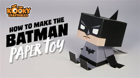 How To Make A Paper Craft Batman Easy Diy Paper Toy Printable Youtube