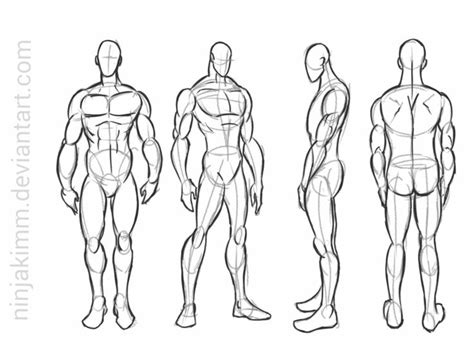 An Image Of A Man S Body In Three Different Poses