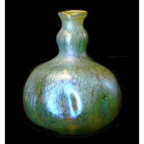 Loetz Papillon Iridescent Vase With Dimpled Sides C 1900