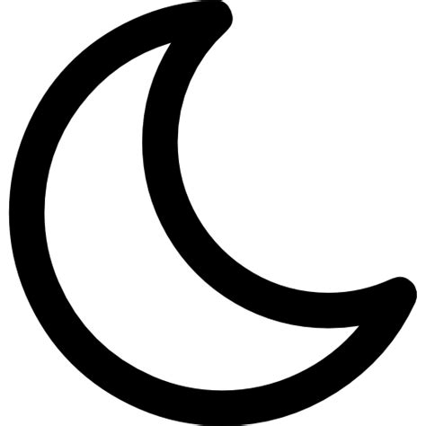 Outline Crescent Moon Phases Shapes White Moons Shape Phase Icon
