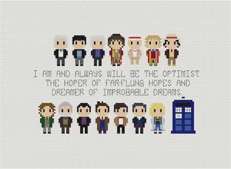 Doctor Who 13 Doctors Quote Cross Stitch Pattern Etsy