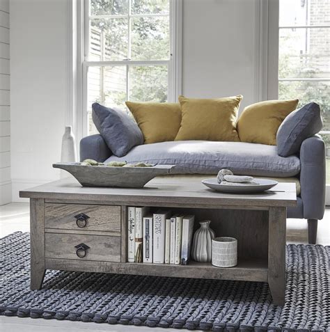 Each coffee table is crafted using wood we've reclaimed from structures over 100 years old including barns, factories, and houses. Hancock Storage Coffee Table, Salvage Grey - Barker ...