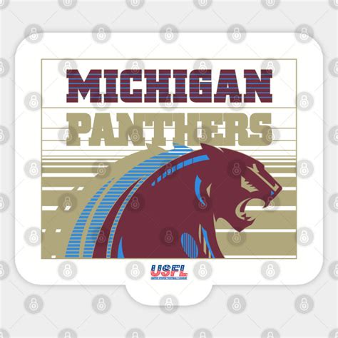Michigan Panthers Usfl Sticker Teepublic
