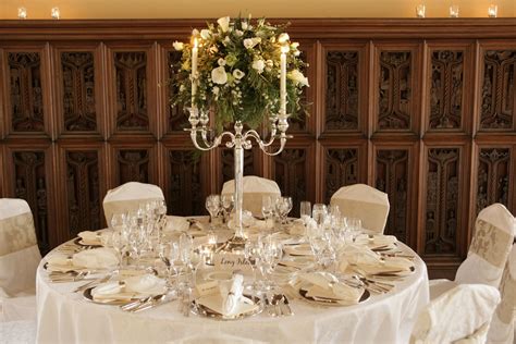 Damask wedding decor is one of the pictures contained in the category of wedding. Ivory damask linens with champagne accessories | Damask linen, Wedding decorations, Champagne ...