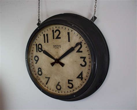 Large Metal Framed Factory Clock By Smiths Sectric C1930s Latest