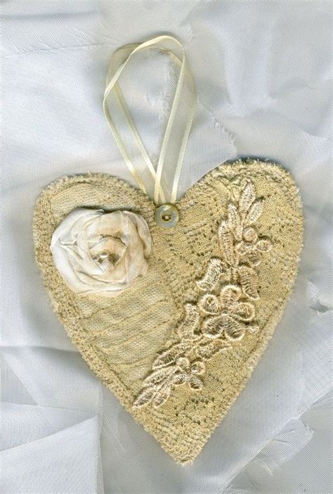 Lace Heart Ornament Diy And Crafts