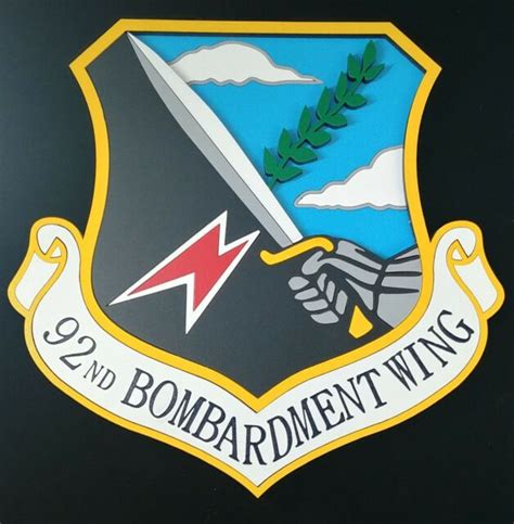 8 Usaf 92nd Bombardment Wing Crest Insignia Plaque Fairchild Afb Ebay