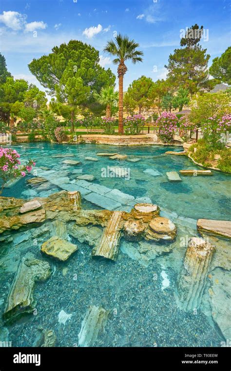 Pamukkale Cleopatra Pool Turkey Stock Photo Alamy