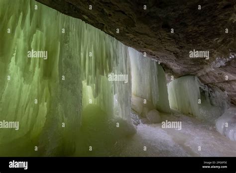 The Spectacular Curtain Like Ice Formations Of Eben Ice Caves Rock