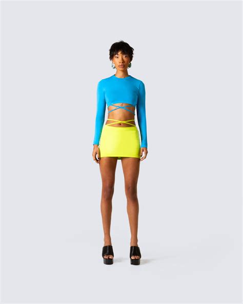 Cameron Yellow Mini Skirt