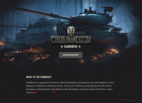 World Of Tanks Sandbox Applications