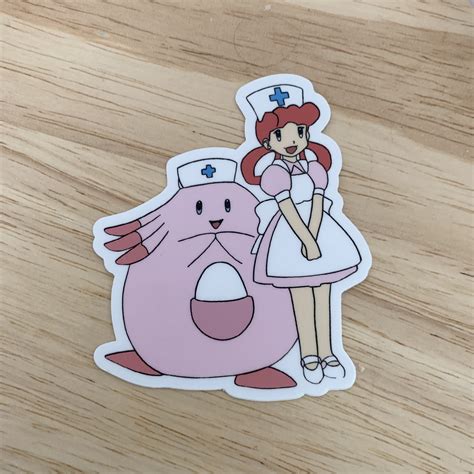 Pokemon Sticker Nurse Joy Sticker Chansey Sticker Laptop Etsy