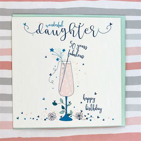 Daughter 50th Birthday Card By Molly Mae