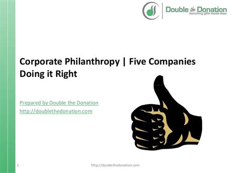 Five Companies Doing Corporate Philanthropy Right