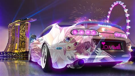 Edc graphics, nissan 240sx, render, jdm, initial d, anime, japanese cars. Wallpaper : 3840x2160 px, anime, colorful, JDM, Super Car ...