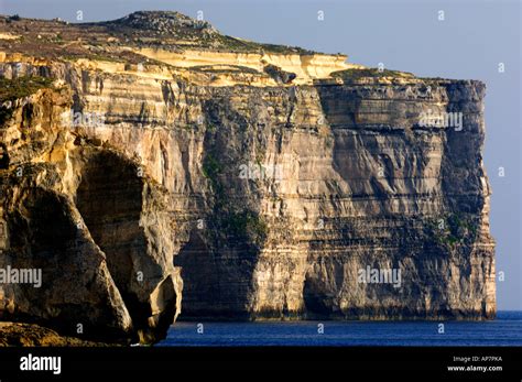 The Azure Window Is A Limestone Natural Arch On The Maltese Island Of