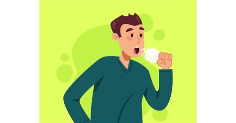 Coughing Cartoon Man Graphics Envato Elements