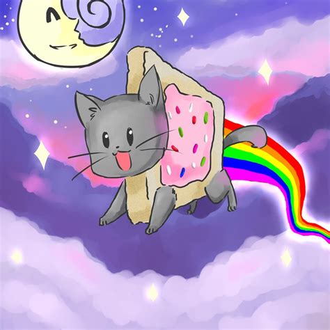 Nyan Cat Happy By Vaniiina On Deviantart