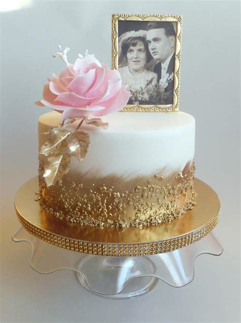 50th Wedding Anniversary Cake Decorated Cake By Jitkap Cakesdecor